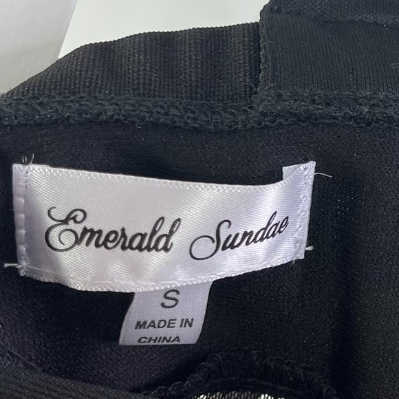 Emerald Sundae Bodycon Black Mini Dress Size Small - Picture 5 of 7